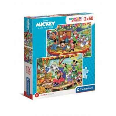 CLEMENTONI puzzle 2x60 SuperKolor Mickey_ Friends 216