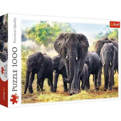 TREFL PUZZLE 1000 el.  Afrykańskie słonie 10442