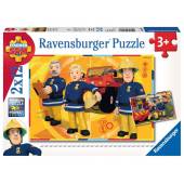 RAVENSBURGER Puzzle 2x12el Strażak Sam w akcji 