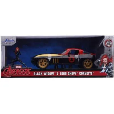 JADA Auto Black Widow 1966 Chevy Corvette 1:24 322-5014