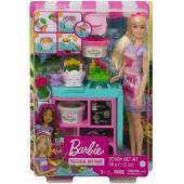 Barbie Zestaw Kwiaciarnia Lalka + Akcesoria GTN58
