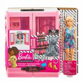 Szafa na ubranka z lalką Barbie Fashionistas GBK12