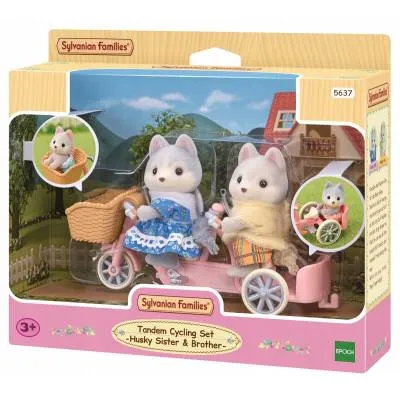 SYLVANIAN Families Pieski Husky na rowerze 05637 56370