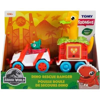 TOMY TOOMIES jeep z dino z przyczepą E73253