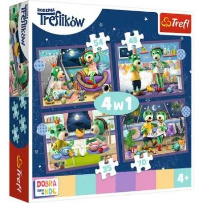 Trefl PUZZLE Trefliki przed snem Dobranoc 4w1 