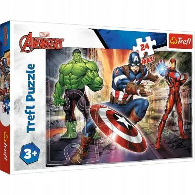 Trefl PUZZLE MAXI 24 W Świecie Avengersów Marvel 14321