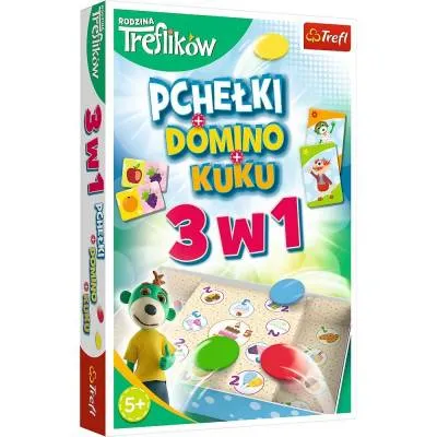 Trefl GRA Trefliki 3w1 kuku domino pchełki 01921