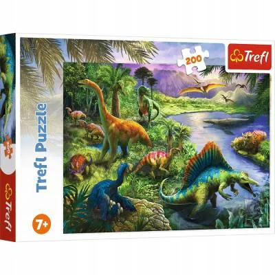 Trefl PUZZLE 200 el Drapieżne dinozaury 13281