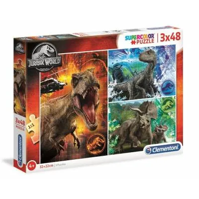 Clementoni puzzle 3x48 el SuperKolor Jurassic World 