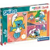 Clementoni puzzle 3x48 el SuperKolor The Smurfs 