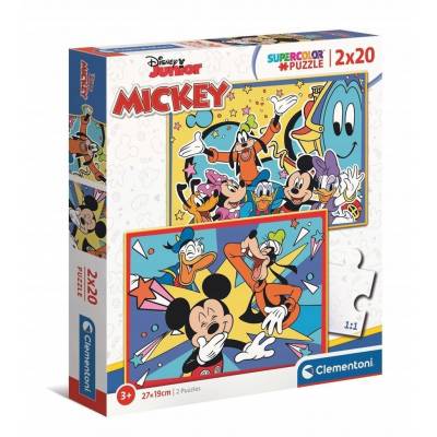 Clementoni puzzle 2x20 el SuperKolor Mickey 