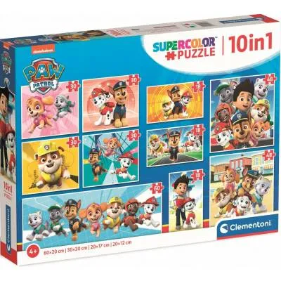 Clementoni puzzle 10w1 Super Kolor Psi Patrol 330 el