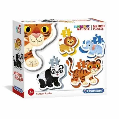 Clementoni Moje pierwsze puzzle 4w1 Wild Animals 