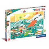 Clementoni puzzle 104 el Super Kolor Big Airport 