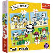 Trefl Puzzle 4w1 kicia kocia 71 el