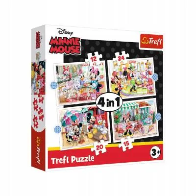 Trefl Puzzle 4w1 Minnie z przyjaciółmi 