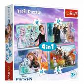 Trefl Puzzle 4w1 Niezwykły świat Frozen II