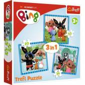 Trefl Puzzle 3w1 Zabawy z przyjaciółmi Bing 106 el