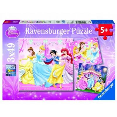 Ravensburger puzzle 3x49 el Królewna śnieżka 