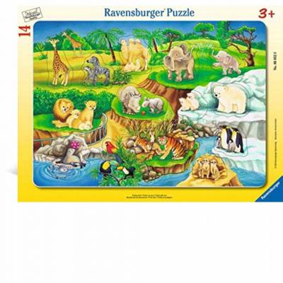 Ravensburger puzzle ramkowe 14 el ZOO 