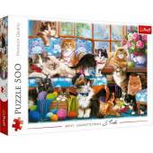 Puzzle Trefl Kocia Rodzina 500 elementów