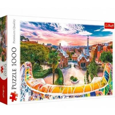 Puzzle 1000 Zachód słońca nad Barceloną Trefl