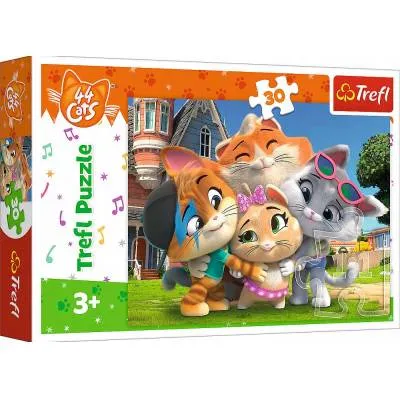 44 KOTY PUZZLE PRZYJAŹŃ W KOCIEJ KRAINIE 30 ELEM. Trefl