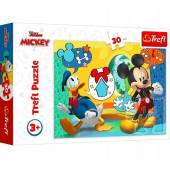 Puzzle 30 Myszka Miki i Wesoły Domek Mickey Trefl