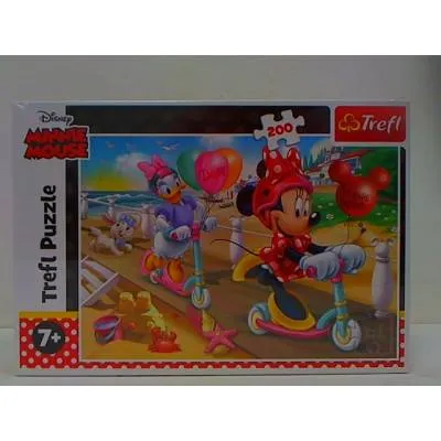 Trefl Puzzle Minnie na plaży 200 elementów 