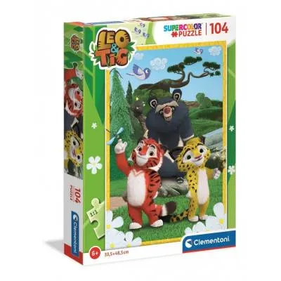 Clementoni puzzle 104 SuperKolor Leo_Tig 