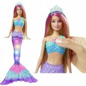 Laklka Barbie Malibu Syrenka Światełka Mattel Hdj36