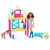 Barbie Farma radosnych kurek zestaw+lalka HGY88