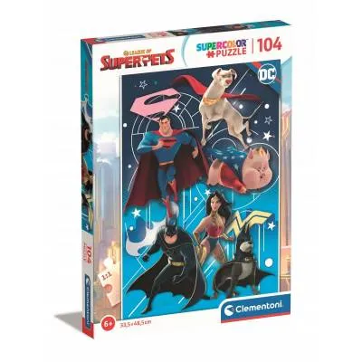 Clementoni puzzle 104 el Super Kolor DC Superpets 