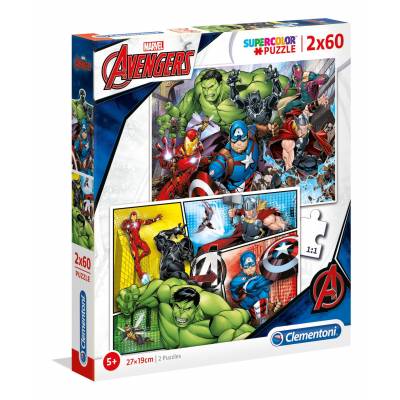 Clementoni Puzzle Supercolor The Avengers 2x60