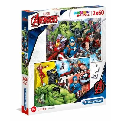 Clementoni Puzzle Supercolor The Avengers 2x60