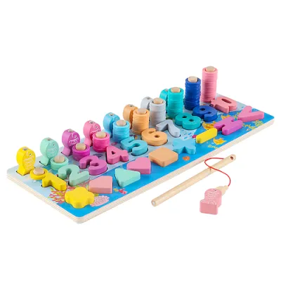 Smily Play Montessori drewniana zabawka edukacyjna 6w1