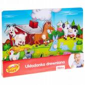 Smily Play Układanka drewniana Puzzle Farma 8el.