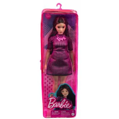 Barbie Fashionistas Lalka Sukienka różowa kratka