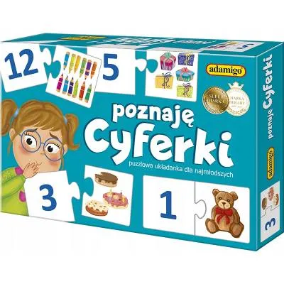 Adamigo Poznaję Cyferki gra puzzlowa 