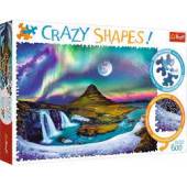 Trefl Puzzle 600 el Crazy Shapes Zorza nad Islandią 