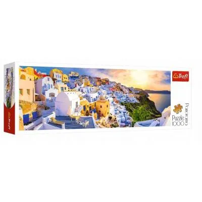 Trefl Puzzle 1000 el Panorama Zachód słońca na Santorini