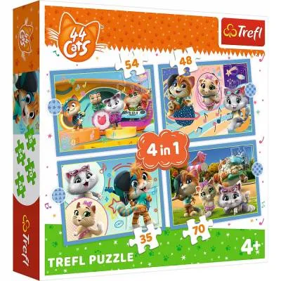 Trefl Puzzle 4w1 Kocia ferajna 207 el