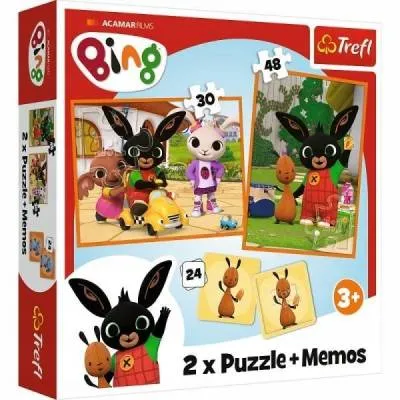 Trefl puzzle 2w1 +memos Bing z przyjaciółmi