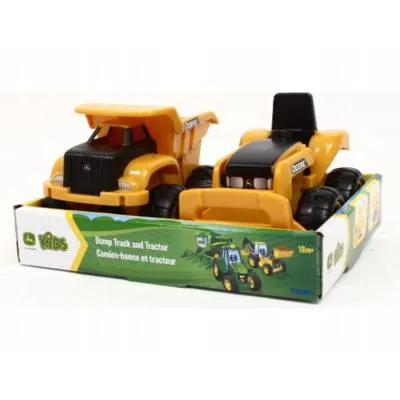 Tomy John Deere pojazdy budowlane dwupak 