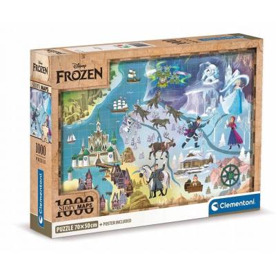 Clementoni puzzle 1000 el Compact Disney Maps Frozen