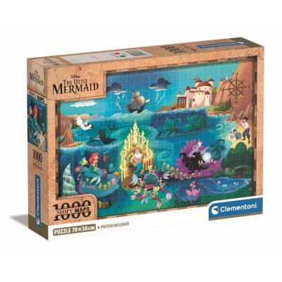 Clementoni puzzle 1000 el Compact Disney Maps Little Mermaid