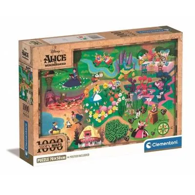 Clementoni puzzle 1000 el Compact Disney Maps Alice