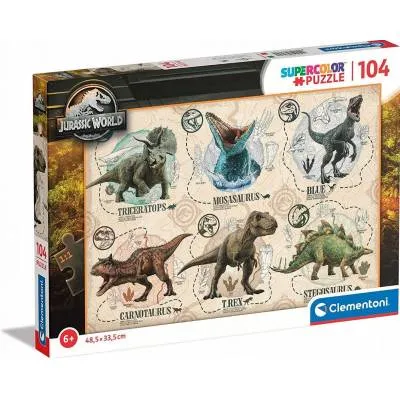 Clementoni puzzle 104 el Super Kolor Jurassic World