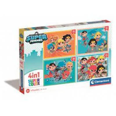 Clementoni puzzle 4w1 Super Kolor DC Super friends