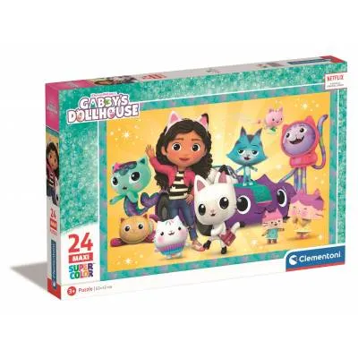 Clementoni puzzle 24 el maxi Super Kolor Domek Gabby